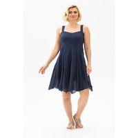 Kolsuz Vual Emel Kısa Yazlık Elbise Lacivert Lcvt