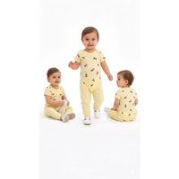6/18 Ay Baskılı Zıbınlı Penye Bebek Takımı