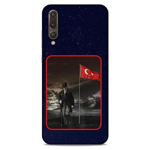 Huawei P20 Pro Kılıf Atatürk (40) Fit Silikon Kılıf Gece Yıldızlar