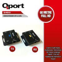 QPORT Q-HEX2 HDMI EXTENDER CAT6 60M 2 Lİ PAKET