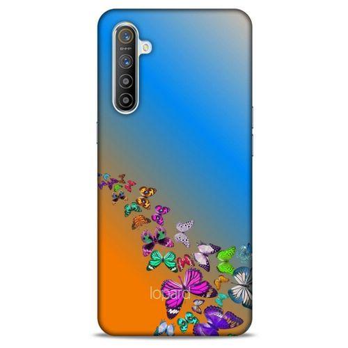 Oppo Realme XT Kılıf Kelebek Etkisi (50) Shockproof Kılıf Bordo Pembe