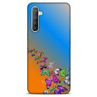 Oppo Realme XT Kılıf Kelebek Etkisi (50) Shockproof Kılıf Bordo Pembe