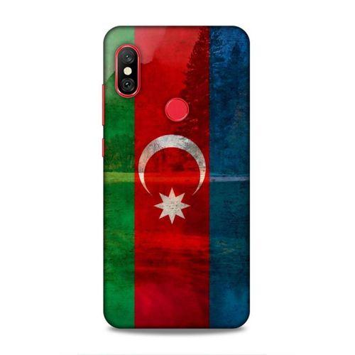 Xiaomi Mi A2 Lite Uyumlu Kılıf Azarbaijan (43) Thin Fit Kılıf Bayrak Manzara