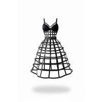 Siyah Kadın Etek Deri Kafes Yapılı Zımba Detaylı Etek - Brf1013