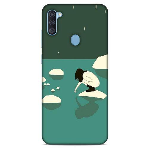 Samsung Galaxy A11 Kılıf Depresyon (8) Baskılı Kılıf Siyah Kahverengi