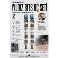 2 li PH2 65mm Çift Taraflı Amortisörlü Manyetik Yıldız Bits Tornavida Vidalama Ucu Seti S2 Çelik 723553