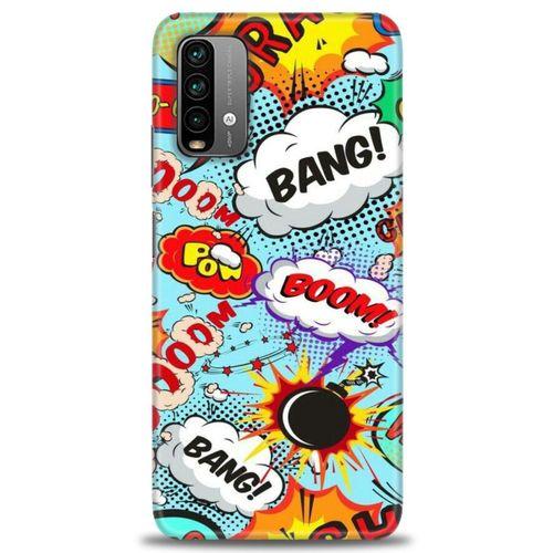Xiaomi Redmi Note 9 4G Kılıf HD Baskılı Kılıf - Bang Boom + Tam Ekran Koruyucu