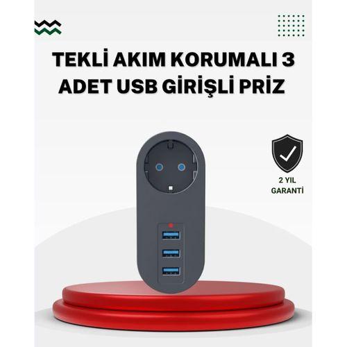 Akım Korumalı Usb’li Priz – Güçlü 2500w, Isı Ve Çocuk Koruması