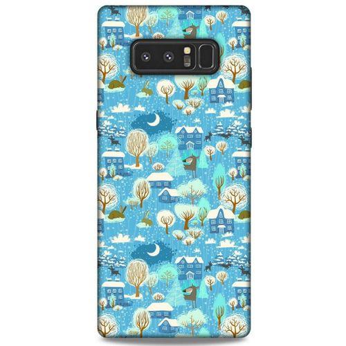 Samsung Galaxy Note 8 Kılıf Snowix (33) Hybrid Kılıf Mavi Beyaz