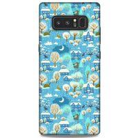 Samsung Galaxy Note 8 Kılıf Snowix (33) Hybrid Kılıf Mavi Beyaz