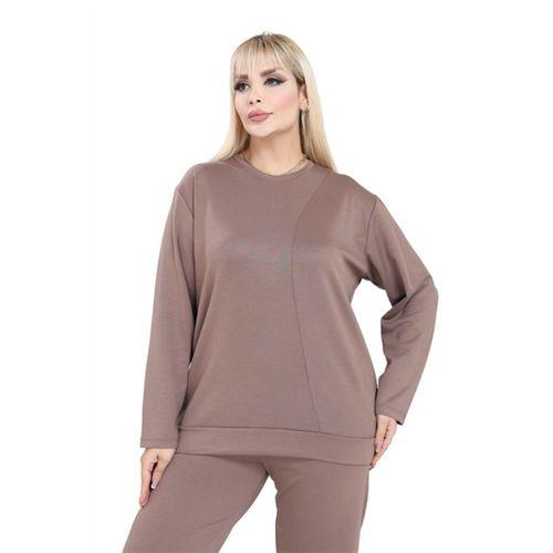 Melsay Butik Büyük Beden Vizon Modal Kadın Eşofman Takımı