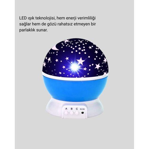 Renkli Led Gece Lambası 6 Işık Modlu Çocuk Odası Atmosfer Aydınlatma