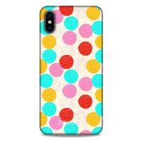 Apple iPhone XS Max Kılıf Pastel Renkler (30) Silicone Case Turkuaz Pembe