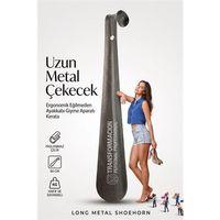 Paslanmaz Çelik Uzun Metal Çekecek 60 cm - Ergonomik Eğilmeden Ayakkabı Giyme Aparatı Kerata 723325