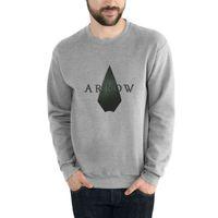 Arrow Logo Baskılı Gri Erkek Sweatshirt