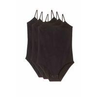 3 Adet İp Askılı Kadın Çıtçıtlı Body Siyah