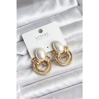 Pirinç Gold Renk İncili Vintage Kadın Küpe