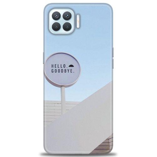 Oppo Reno 4 Lite Kılıf HD Baskılı Kılıf - Hello GoodBye + Tam Ekran Koruyucu