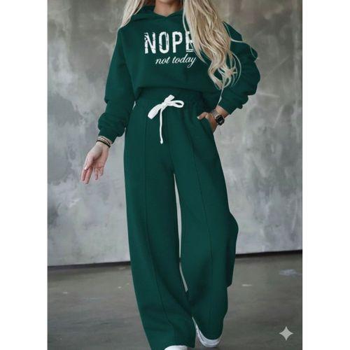 Kadın Uzun Kollu Nope Baskılı Beli Ribanalı Ikili Takım