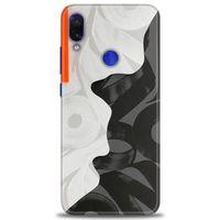 Xiaomi Redmi Note 7 Kılıf HD Baskılı Kılıf - Turuncu Çizgi + Tam Ekran Koruyucu