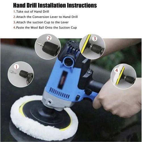 Zhltools Matkap Ucuna Takılabilir Otomobil Pasta Cila Seti