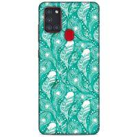 Samsung Galaxy A21s Kılıf Desenli Özel Seri Tüyler (45) Liquid Air Kılıf
