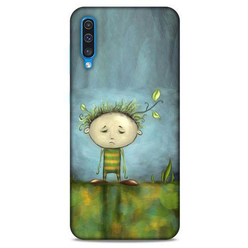 Samsung Galaxy A30s Kılıf Depresyon (23) Ultra Koruma Kılıfı Siyah Gri
