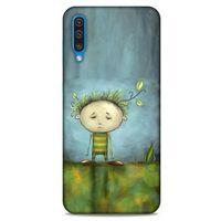 Samsung Galaxy A30s Kılıf Depresyon (23) Ultra Koruma Kılıfı Siyah Gri