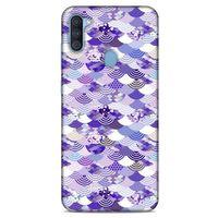 Samsung Galaxy A11 Kılıf Pastel Renkler (15) Antişok Kılıf Mor Beyaz