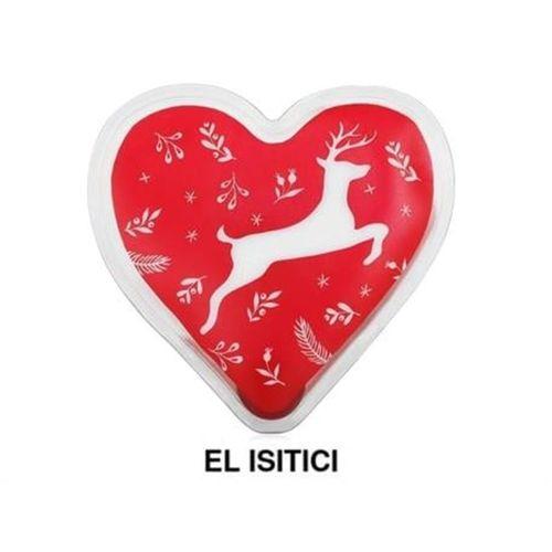 Kalpli Geyikli Cep Sobası,El Isıtıcı,Sıcak Su Torbası Pvc  9Cm