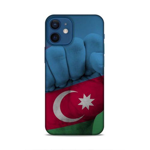 Apple iPhone 12 Mini Uyumlu Kılıf Azarbaijan (19) Kılıfları Yumruk Bayrak