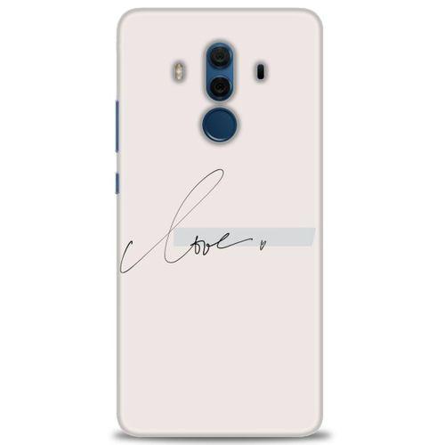 Huawei Mate 10 Pro Kılıf HD Baskılı Kılıf - Love + Tam Ekran Koruyucu