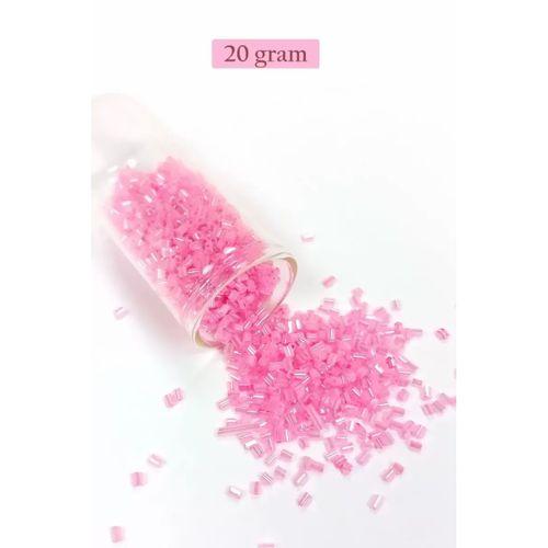 Kesme Cam Boncuk 2mm - 20 Gram - Pembe -BNC323