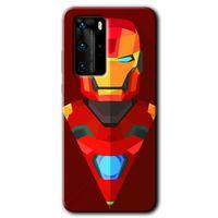 Potkal Hediye Fabrikası Huawei P40 Pro Kılıf HD Desen Baskılı Arka Kapak - İron Man Çizim