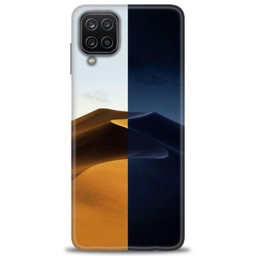 Samsung Galaxy A12 Kılıf HD Baskılı Kılıf - Gece ve Gündüz + Tam Ekran Koruyucu