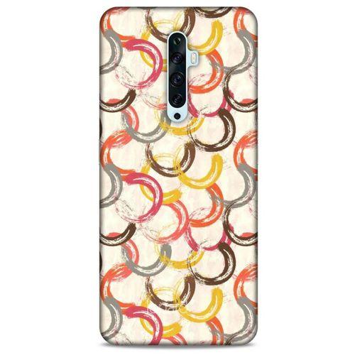 Oppo Reno 2z Kılıf Pastel Renkler (33) Hybrid Kılıf Kahverengi Turuncu