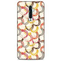 Oppo Reno 2z Kılıf Pastel Renkler (33) Hybrid Kılıf Kahverengi Turuncu