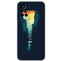 MRCİLETİSİM Xiaomi Redmi 10 Kılıf HD Desen Baskılı Arka Kapak + Temperli Cam - City Bird Sky