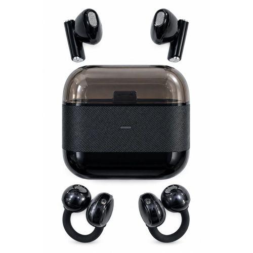 4’lü Kablosuz Bluetooth Kulaklık Klipsli Ve Kulak İçi Tasarım Siyah