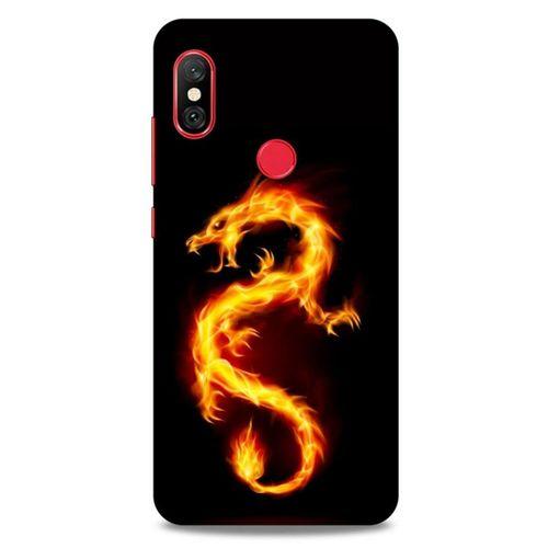 Xiaomi Redmi Note 6 Pro Kılıf Dragons (26) Tpu Silikon Kılıf Tatoo Ateş Ejderhası