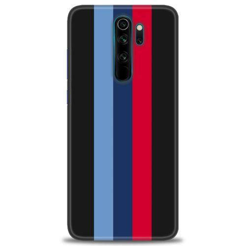 Xiaomi Redmi Note 8 Pro Kılıf HD Baskılı Kılıf - Bordo Çubuk + Tam Ekran Koruyucu