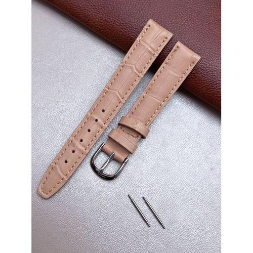 BLKT.2.894 Nstime Hakiki Deri Anti Allergic Kroko Desen 16 mm Krem Renk Saat Kordonu