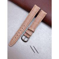 BLKT.2.894 Nstime Hakiki Deri Anti Allergic Kroko Desen 16 mm Krem Renk Saat Kordonu