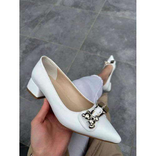 Jies Beyaz Topuklu Ayakkabı