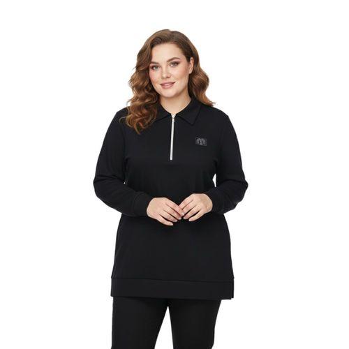 Kadın Polo Yakalı Önü Fermuarlı Bluz BGL-ST05088