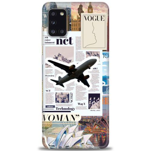 Samsung Galaxy A31 Kılıf HD Baskılı Kılıf - Net Woman + Tam Ekran Koruyucu