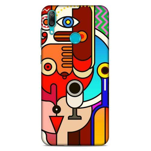 Lopard Huawei Y7 Prime 2019 Uyumlu Kılıf Soyut Sanat (8) Desenli Baskılı Kılıf