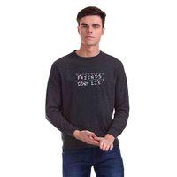 Stanger Things Friends Don't Lie Işıklı Baskılı Füme Antrasit Erkek Sweatshirt