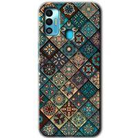 MRCİLETİSİM Tecno Spark 7T Kılıf HD Desen Baskılı Arka Kapak+Temperli Cam - Mandala Desen