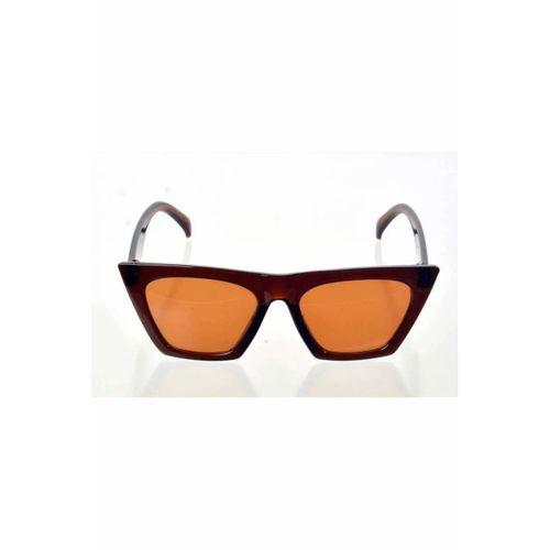 Kahverengi Çerçeve Cat Eye Kadın Güneş Gözlüğü - Moda Gözlük